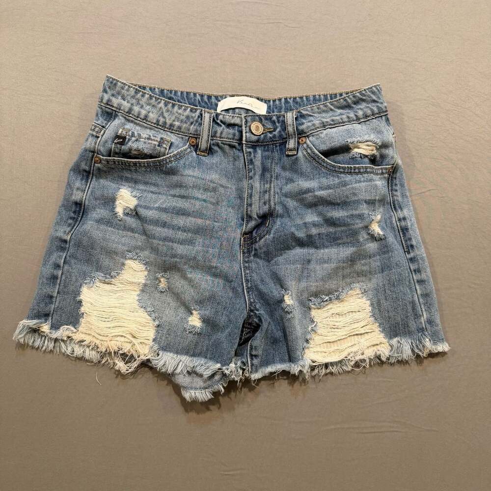 KanCan Distressed Denim Shorts Style KC5197M Size S